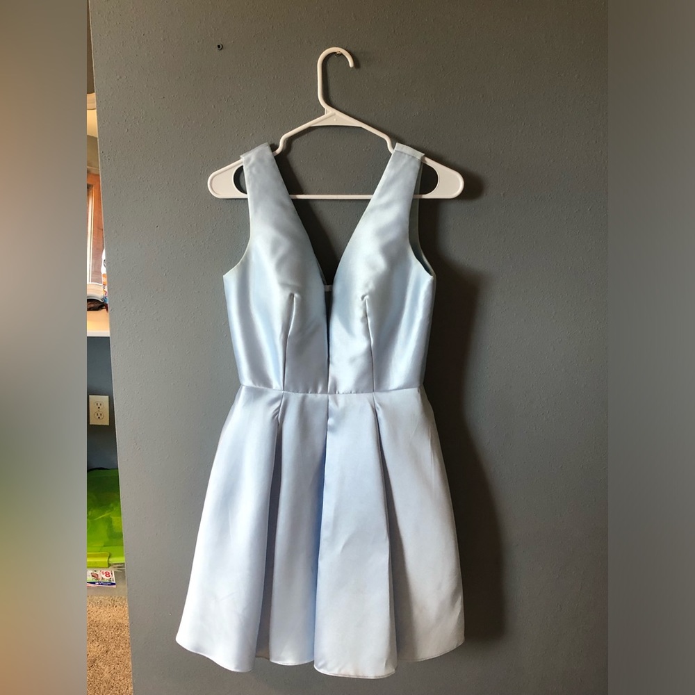 baby blue flowy dress